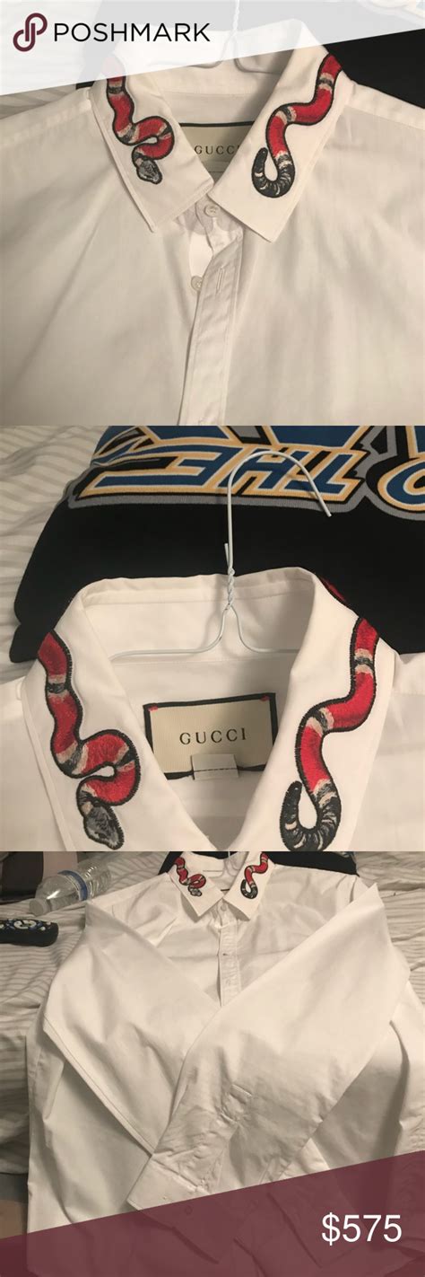 gucci collar shirt snake|gucci dress shirt snake.